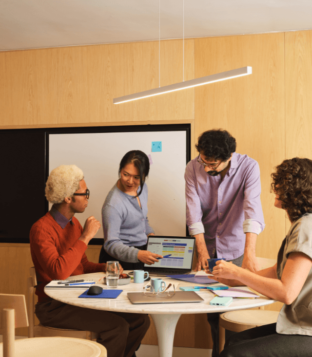 People working together at a table